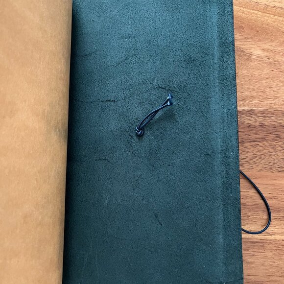 Traveler's Notebook Starter Kit Regular Size Blue Leather Cover Journal - Picture 4 of 6